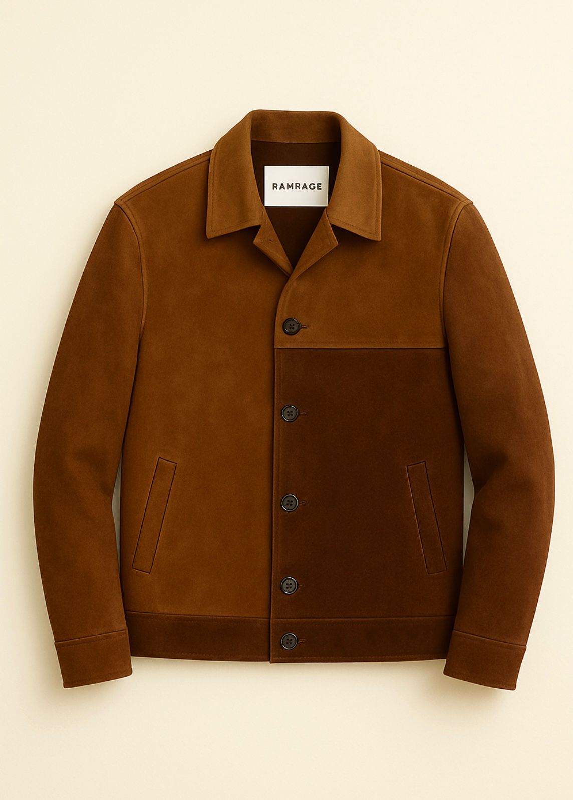 Chestnut Suede Utility Jacket