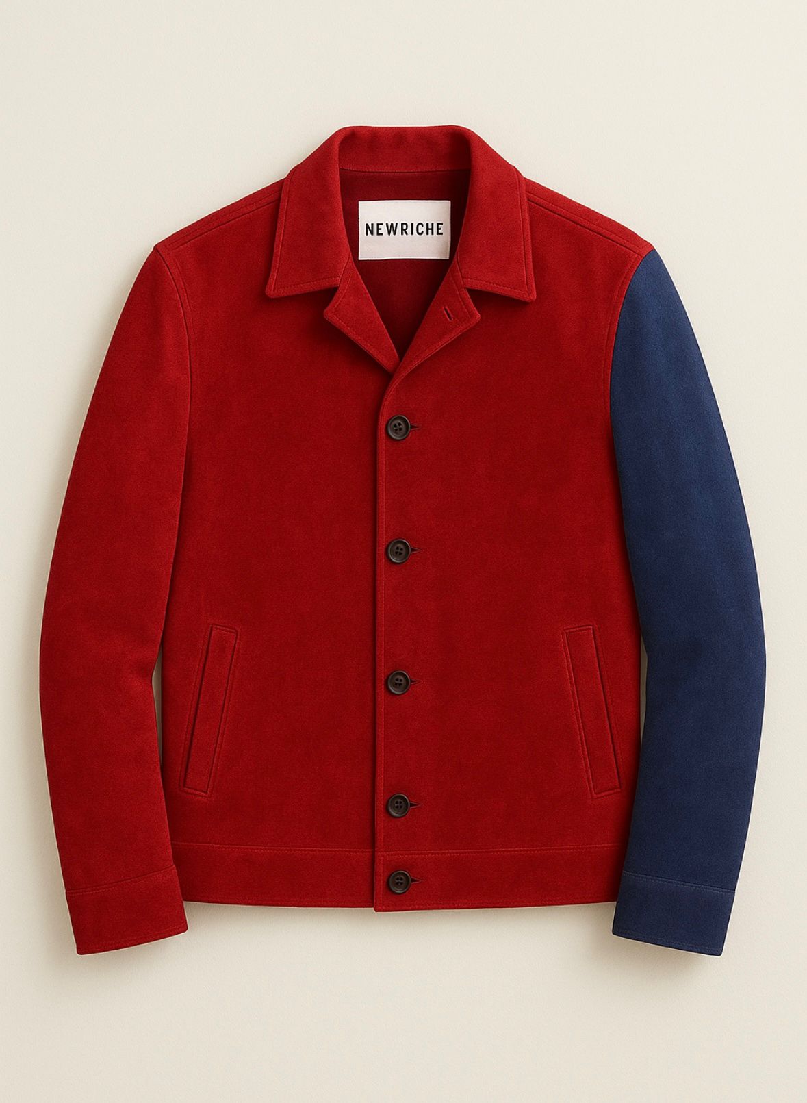 Crimson Contrast Statement Jacket